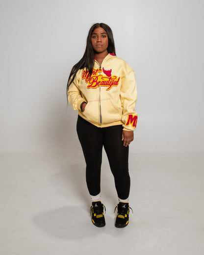 Most Beautiful Full Zip - Yellow (Hoodie)