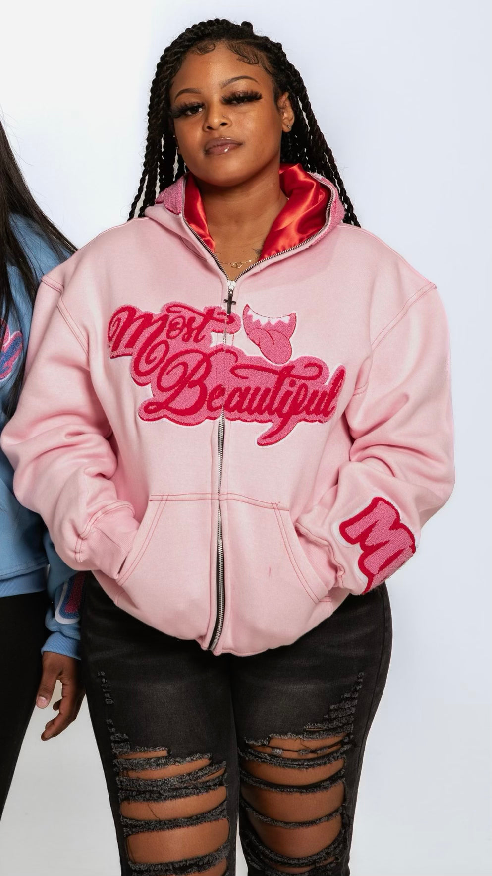 Most Beautiful Full Zip - Strawberry (Hoodie)
