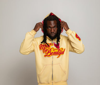 Most Beautiful Full Zip - Yellow (Hoodie)