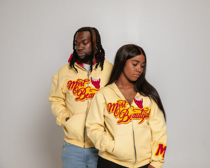 Most Beautiful Full Zip - Yellow (Hoodie)