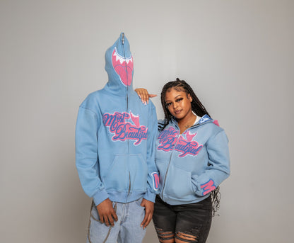 Most Beautiful Full Zip - Blue (Hoodie)