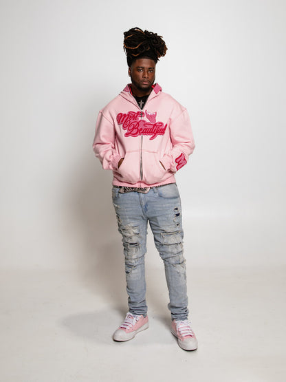 Most Beautiful Full Zip - Strawberry (Hoodie)