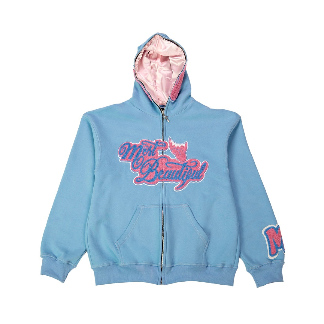 Most Beautiful Full Zip - Blue (Hoodie)