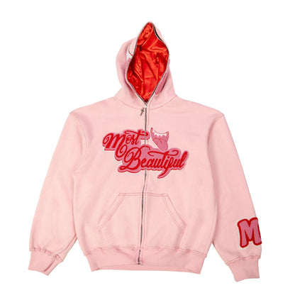 Most Beautiful Full Zip - Strawberry (Hoodie)